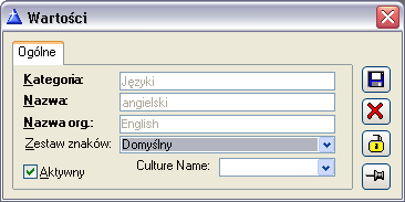 1.17.3.6 Rodzaj lokalizatora Słownik: Rodzaj lokalizatora umoŝliwia integrację CDN XL z mapami Google. 1.17.3.7 Języki Rys. 1.76 Okno: Wartości dla kategorii Rodzaj lokalizatora.