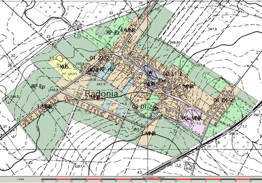 1.3. Charakterystyka wsi Radonia. Wieś wzmiankowana w 1228 r.. Nazwa odimienna, podobna do nazwy sąsiedniej wsi Raduń, stą trudności w identyfikacji nazw obu wsi w dokumentach. W 1290 r.