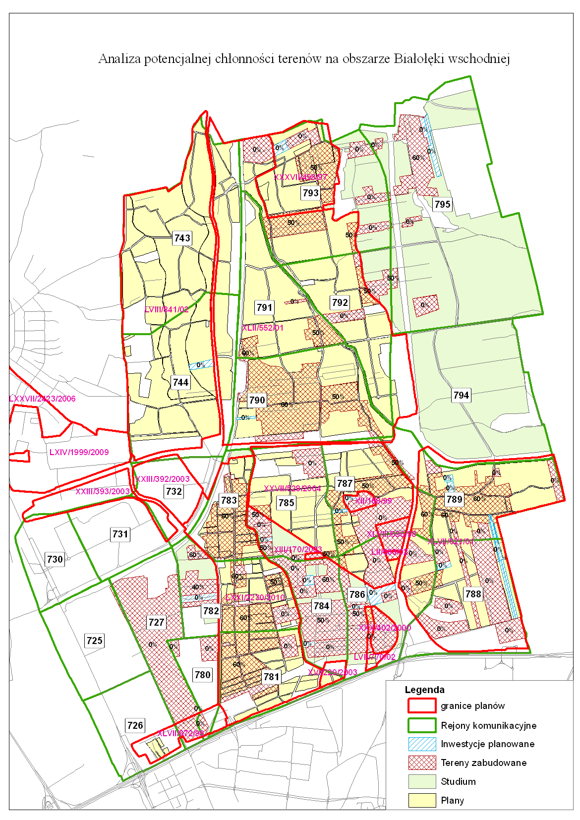 Mapa nr 1 Tereny do