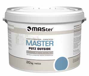 MASter Putz Outside Masa szpachlowa do użycia zewnętrznego i wewnętrznego Gotowa do użycia zewnętrzna gładź szpachlowa przeznaczona do wygładzania powierzchni ścian i sufitów przed malowaniem