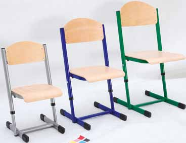 WYPOSAŻENIE PRACOWNI BIOLOGICZNA Krzesło T z regulowaną wysokością OPARCIE Szerokie, zaokrąglone oparcie zapewnia wygodę siedzenia.