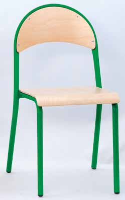 WYPOSAŻENIE PRACOWNI BIOLOGICZNA Krzesło P Krzesło z siedziskiem i oparciem wykonanym z lakierowanej sklejki bukowej.