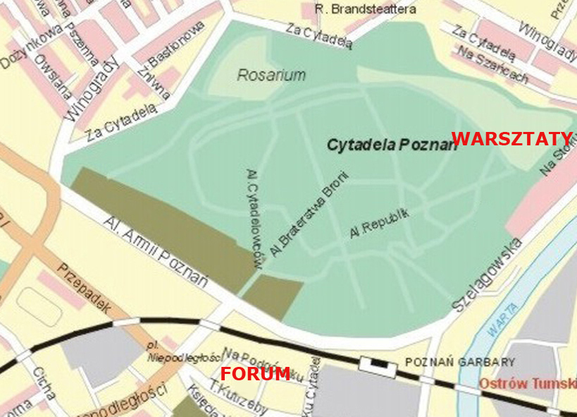 PROGRAM 7 maja (wtorek) 10.00-12.30 Warsztaty park na Cytadeli okolice Amfiteatru 18.00-21.00 Forum Wyższa Szkoła Nauk Humanistycznych i Dziennikarstwa, ul. T. Kutrzeby 10, sala 340 18.