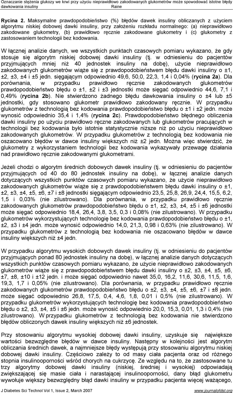 (b) prawidłowo ręcznie zakodowane glukometry i (c) glukometry z zastosowaniem technologii bez.