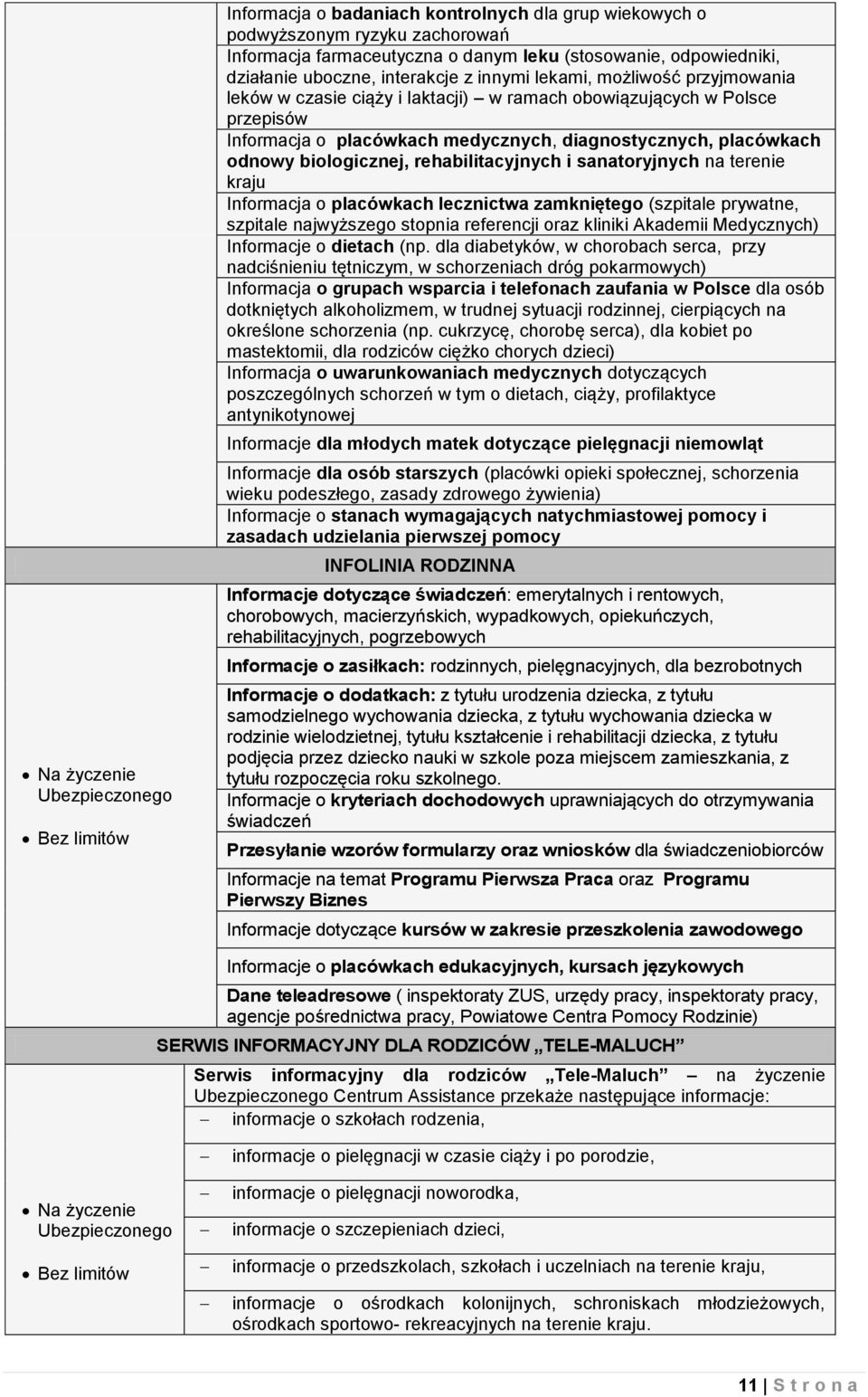 placówkach odnowy biologicznej, rehabilitacyjnych i sanatoryjnych na terenie kraju Informacja o placówkach lecznictwa zamkniętego (szpitale prywatne, szpitale najwyższego stopnia referencji oraz