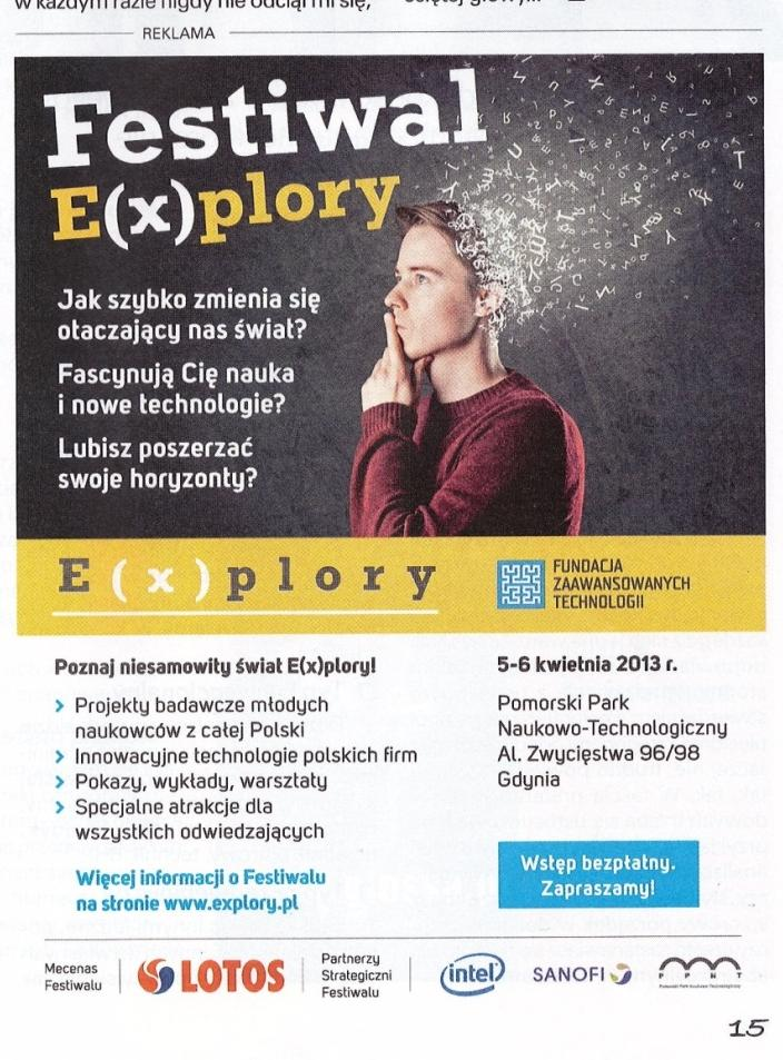 Promocja - Reklama w prasie TYTUŁ ILOŚĆ PUBLIKACJI ZASIĘG, NAKŁAD EKWIWALENT REKLAMY 2 3 Ogólnopolski (Edukacja) 27 200 egz. Ogólnopolski (Młodzieżowe) 00 000 egz.