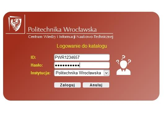 logowanie do systemu Jako ID i hasła należy użyć: - numeru