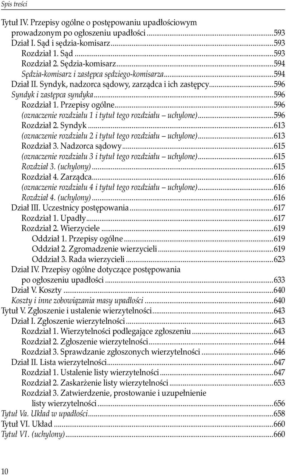 ..596 (oznaczenie rozdziału 1 i tytuł tego rozdziału uchylone)...596 Rozdział 2. Syndyk...613 (oznaczenie rozdziału 2 i tytuł tego rozdziału uchylone)...613 Rozdział 3. Nadzorca sądowy.