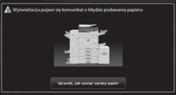 KONSERWACJA Wymiana pojemnika z tonerem Gdy pozostało mało tonera, pojawi się komunikat o konieczności przygotowania pojemnika z danym kolorem tonera.