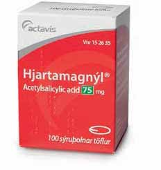 Fyrir þig, hjartað mitt Hjartamagnýl Dýrmæt forvörn 75 mg sýruþolnar töflur Notkun: Hjartamagnýl sýruþolnar töflur innihalda 75 mg af asetýlsalicýlsýru.