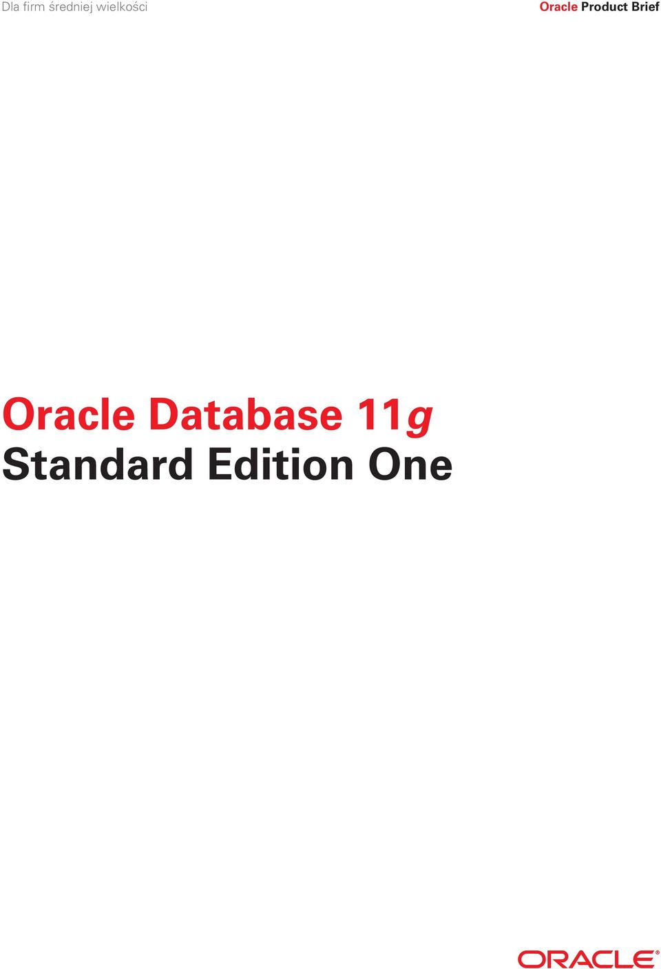 Product Brief Oracle