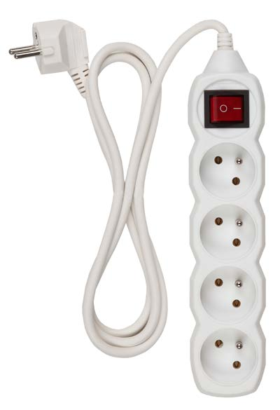 PRZEDŁUŻACZ MIESZKANIOWY Z UZIEMIENIEM 230V / 230V EARTHED HOUSEHOLD EXTENSION CORD PRZEDŁUŻACZE / EXTENSION CORDS - Przewód polwinitowy H05VV-F - Wtyczka zalana konturowo - W opcji manualny