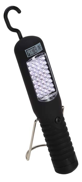 BERG LED OPRAWY BATERYJNE / BATTERY HAND LAMPS w komplecie: / included: - Moc: 4,48W - Źródło światła: LED - Korpus z uderzenioodpornego tworzywa pokrytego soft-touch - Obracany haczyk - Stalowa