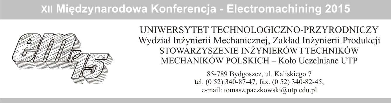 22 MECHANIK NR 4/2015 Stan powierzchni kompozytów PCD na osnowie kobaltowej po obróbce elektroerozyjnej Surface integrity of PCD composites after EDM JAN PEROŃCZYK 1 ANNA PODOLAK-LEJTAS 2 MIROSŁAW