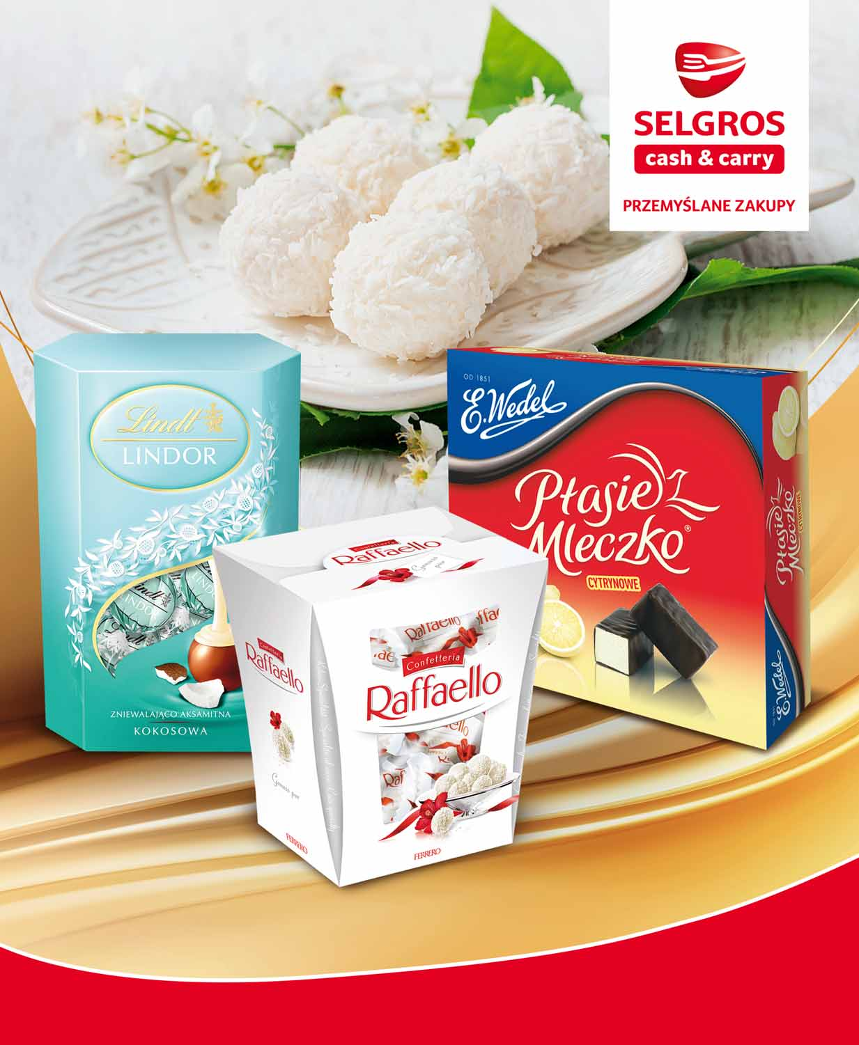 zobacz naszą -5% zakupie min. 2 szt. jednego rodzaju LINDOR CORNET 200 G sprzedaż po 53420287 13 65 reklamę TV z VAT 16.79 10 75 RAFFAELLO 230 G sprzedaż po 55677025 z VAT 13.22 8 79 z VAT 10.