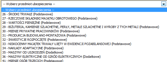 REJESTROWANIE WNIOSKU Kolejnym krokiem w rejestrowaniu wniosku drogą elektroniczną jest wprowadzenie danych dotyczących ubezpieczanego mienia. KROK 1. W celu dodania nowej pozycji (np.