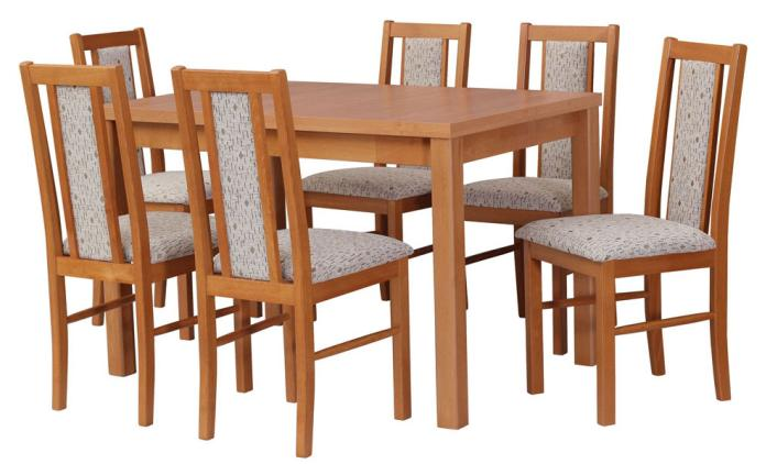 Stół MAX I laminat, krzesła NILO X Stół MAXI V okleina, krzesła BOSS X Stół MODENA I laminat, krzesła NILO X Stół MODENA