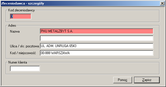 9.2 Jak dodać, usunąć, zmodyfikować dane zleceniodawcy? W module płatności należy z menu <Bazy danych> wybrać funkcję <Zleceniodawcy>.