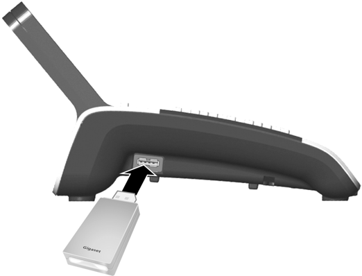 Używanie złącza USB Używanie złącza USB Do telefonu można podłączyć dysk USB o pojemności maksymalnej 16 GB.