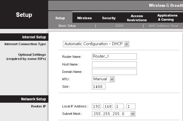 Jeżeli używany jest Ruter szerokopasmowy IP Address : Wpisz adres mieszczący się w zakresie IP podanym przez Ruter szerokopasmowy. Np. 192.168.1.2~254, 192.168.0.2~254, 192.168.XXX.