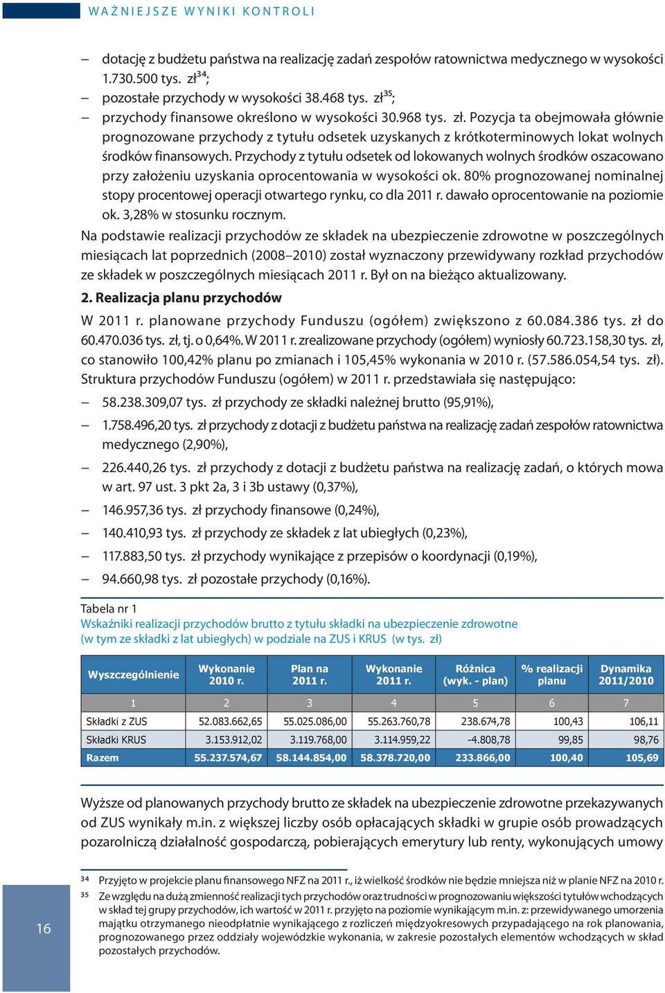 Przychody z tytułu odsetek od lokowanych wolnych środków oszacowano przy założeniu uzyskania oprocentowania w wysokości ok.