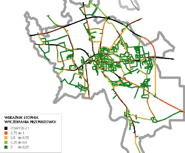 Wskaźnik stopnia wyczerpania przepustowości wybranych newralgicznych ulic w Opolu - INKOM 2012 http://ste-silesia.