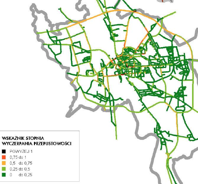 Wskaźnik stopnia wyczerpania przepustowości wybranych newralgicznych ulic w Opolu - INKOM 2012 http://ste-silesia.org/obwodnica/inkom/grafiki/psp.