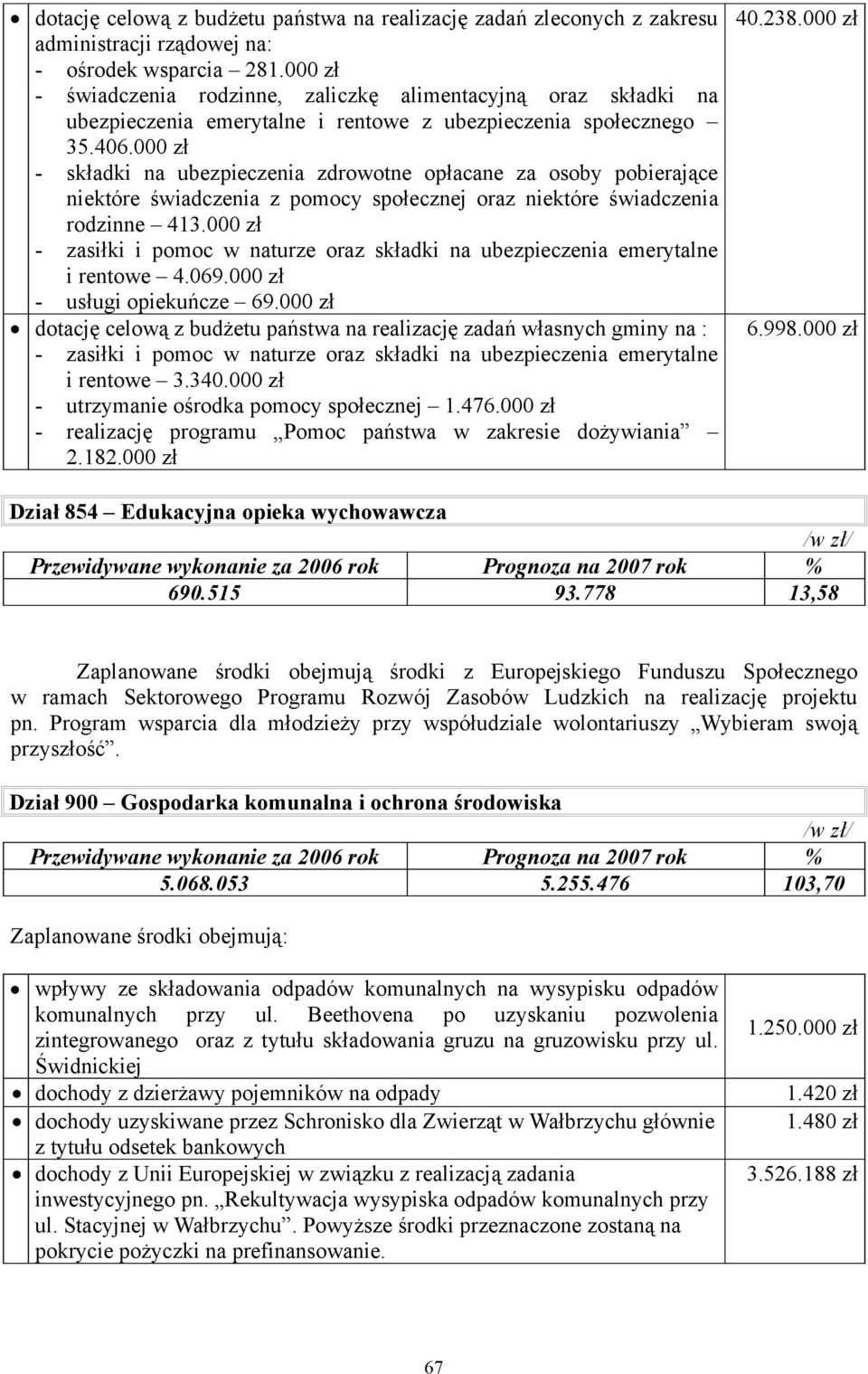 000 zł - składki na ubezpieczenia zdrowotne opłacane za osoby pobierające niektóre świadczenia z pomocy społecznej oraz niektóre świadczenia rodzinne 413.