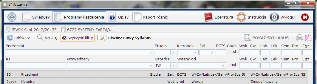 9. KOŃCZENIE PRACY Z SYSTEMEM S4 Poniższe czynności spowodują zakończenie pracy z systemem: kliknięcie przycisku w prawym górnym rogu ekranu, przejście na inną stronę internetową w zakładce (oknie)