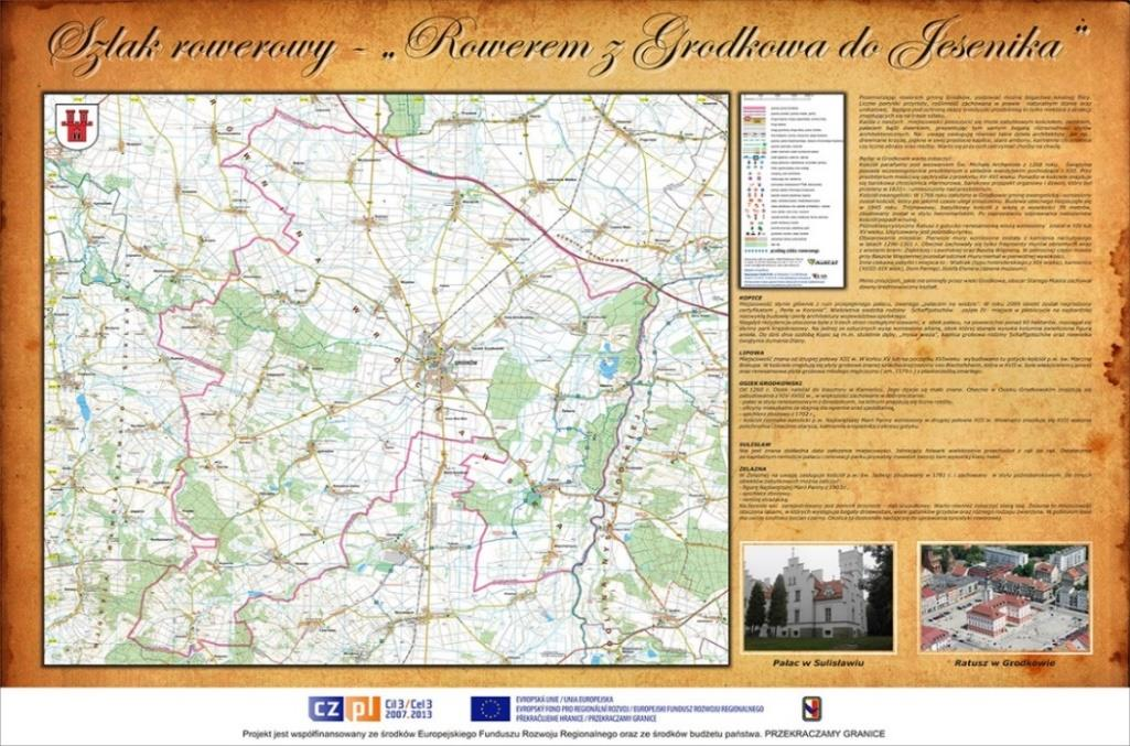 Strona 290 z 347 Rysunek 129 Mapka szlaku rowerowego Rowerem z Grodkowa do Jesenika Źródło:http://turystyka.grodkow.pl/static/img/k2000/szlak_rowerowy.