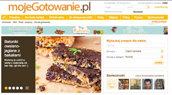 Online facebook mojegotowanie.pl fan page 51 977 fanów (stan na 25.03.