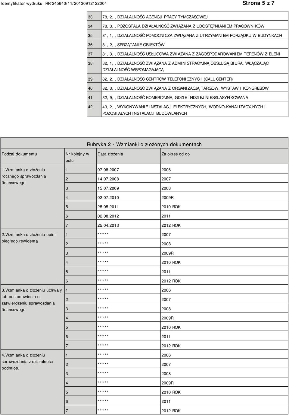 WSPOMAGAJĄCĄ 39 82, 2,, DZIAŁALNOŚĆ CENTRÓW TELEFONICZNYCH (CALL CENTER) 40 82, 3,, DZIAŁALNOŚĆ ZWIĄZANA Z ORGANIZACJĄ TARGÓW, WYSTAW I KONGRESÓW 41 82, 9,, DZIAŁALNOŚĆ KOMERCYJNA, GDZIE INDZIEJ