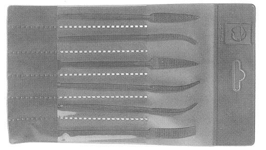 Typ B12286 Pilniki do żłobków tarniki (zestaw) Długość 180 mm Nacięcie 4 Typ.