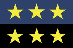 Europa 1952 roku państwa członkowskie EWWiS Flaga EWWiS w latach założenia Liczba gwiazd oznaczała liczbę państw członkowskich. Dla każdego nowego członka dodawano nową gwiazdę na fladze.