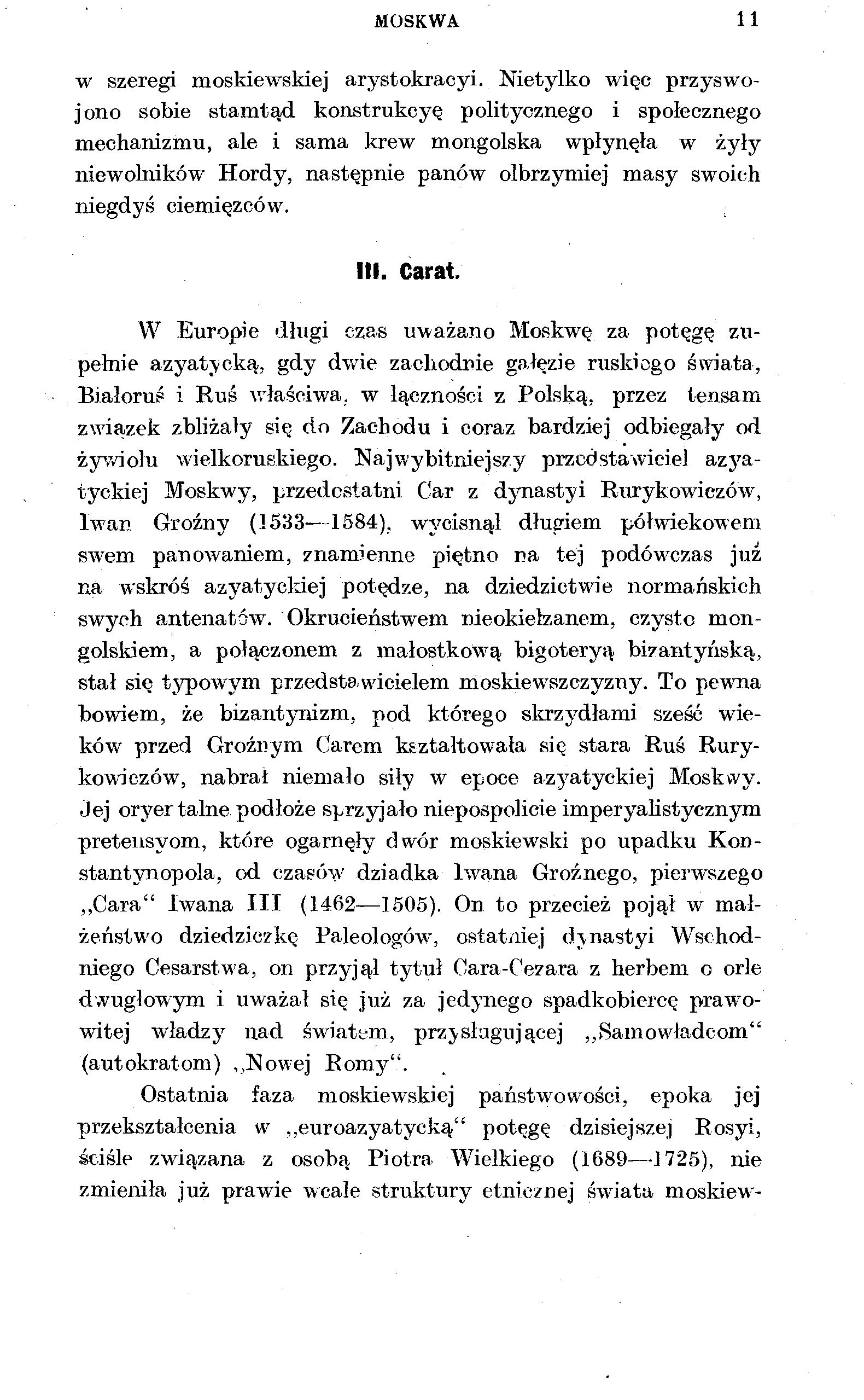 MOSKWA 11 w szeregi moskiewskiej arystokracyi.