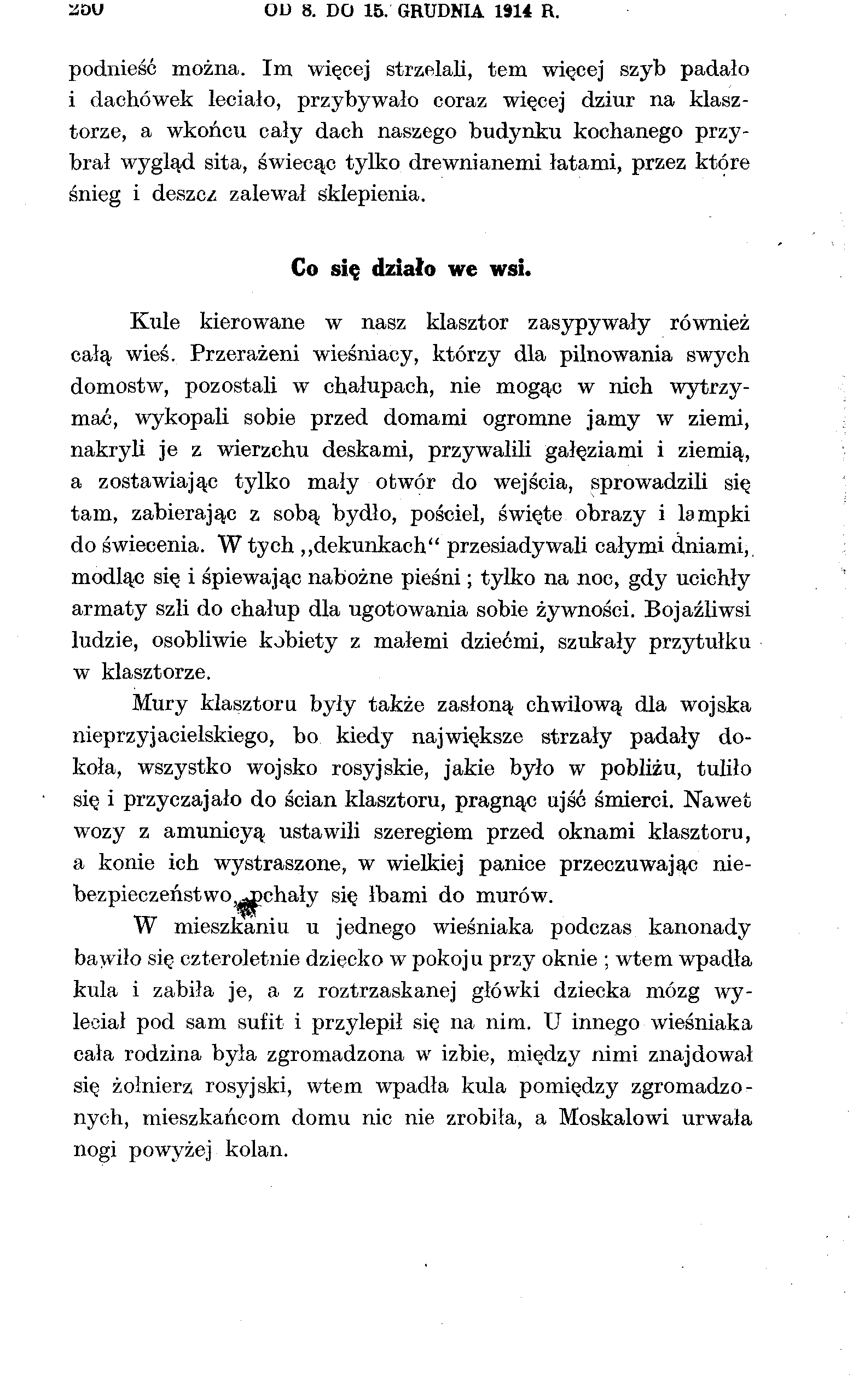 UDU OD 8. DO 15. GRUDNIA 1914 R. podnieść można.