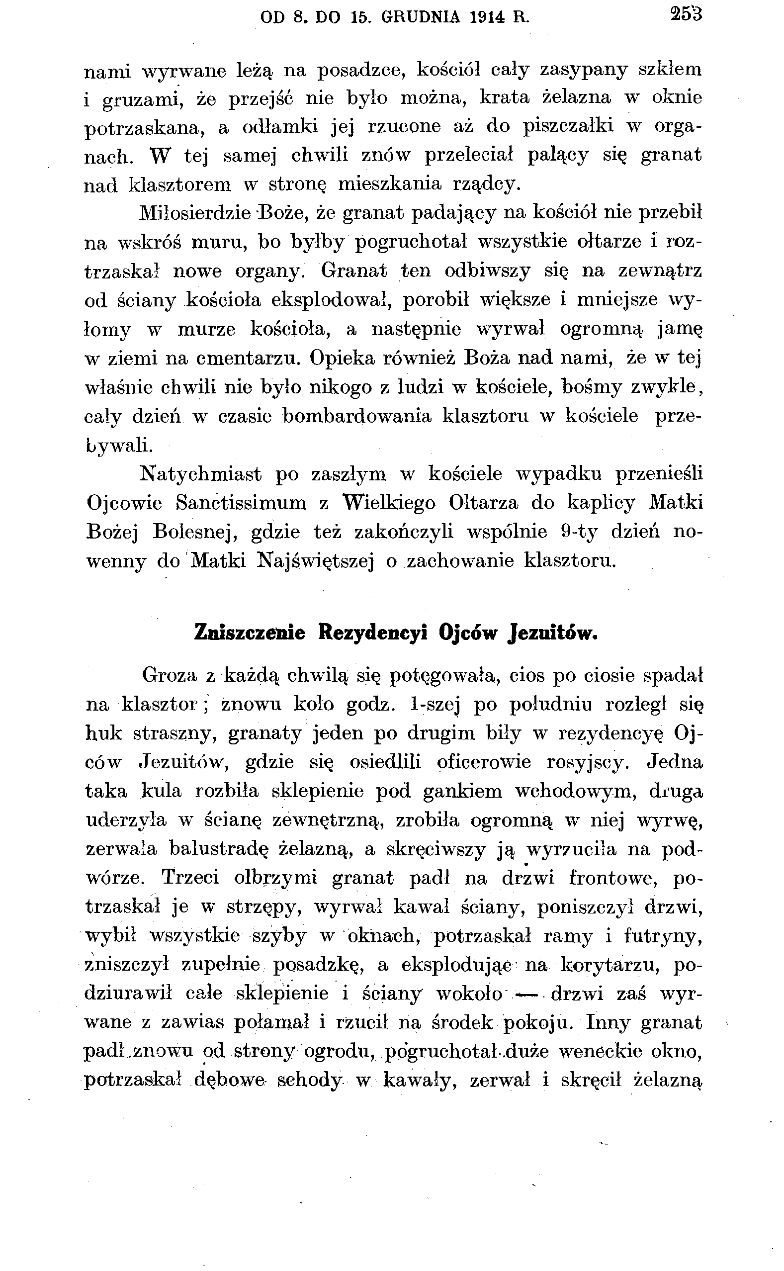 OD 8. DO 15. GRUDNIA 1914 R.