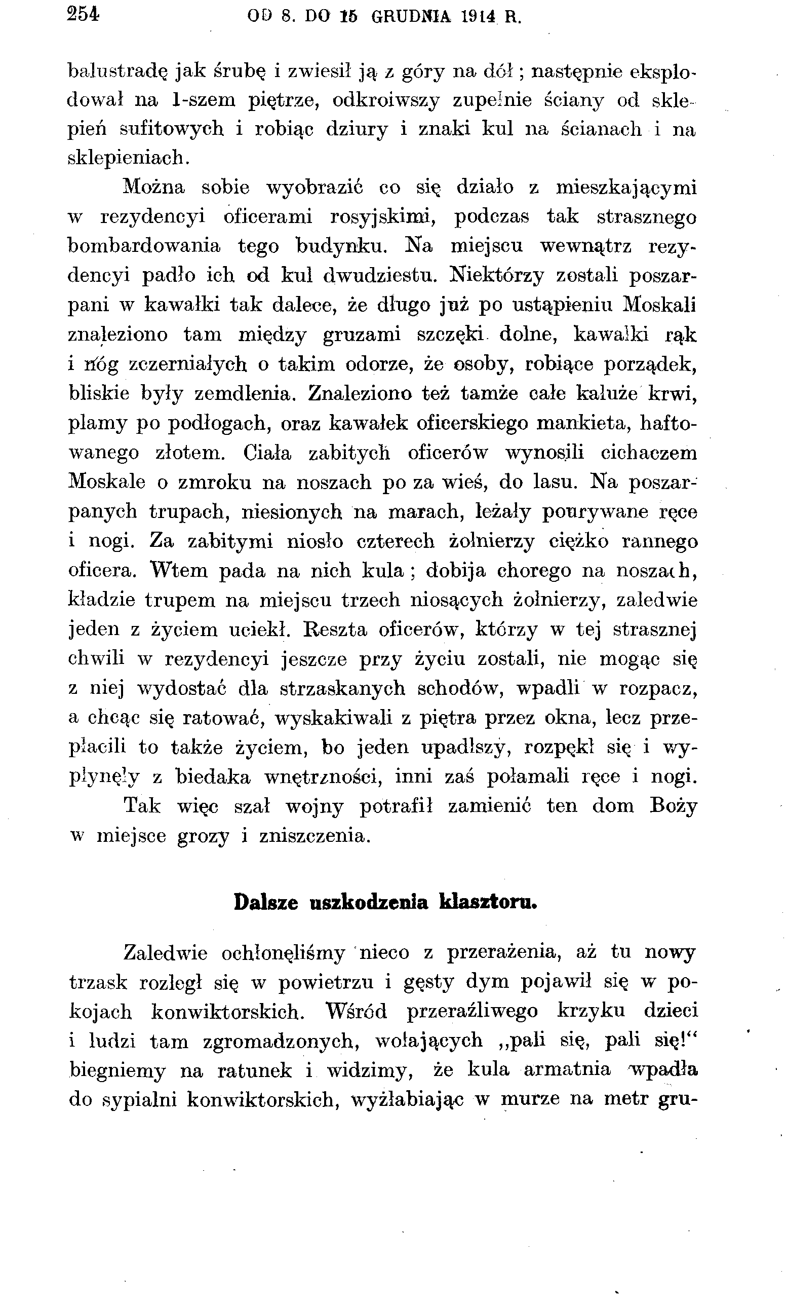 254 OD 8. DO 15 GRUDNIA 1914 R.
