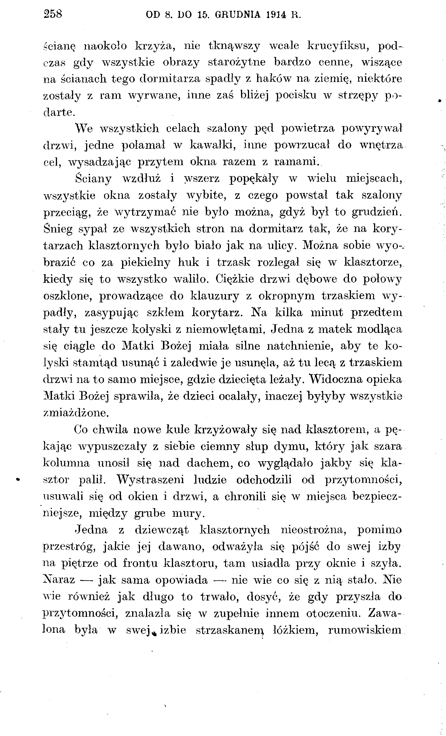 258 OD 8. DO 15. GRUDNIA 1914 R.
