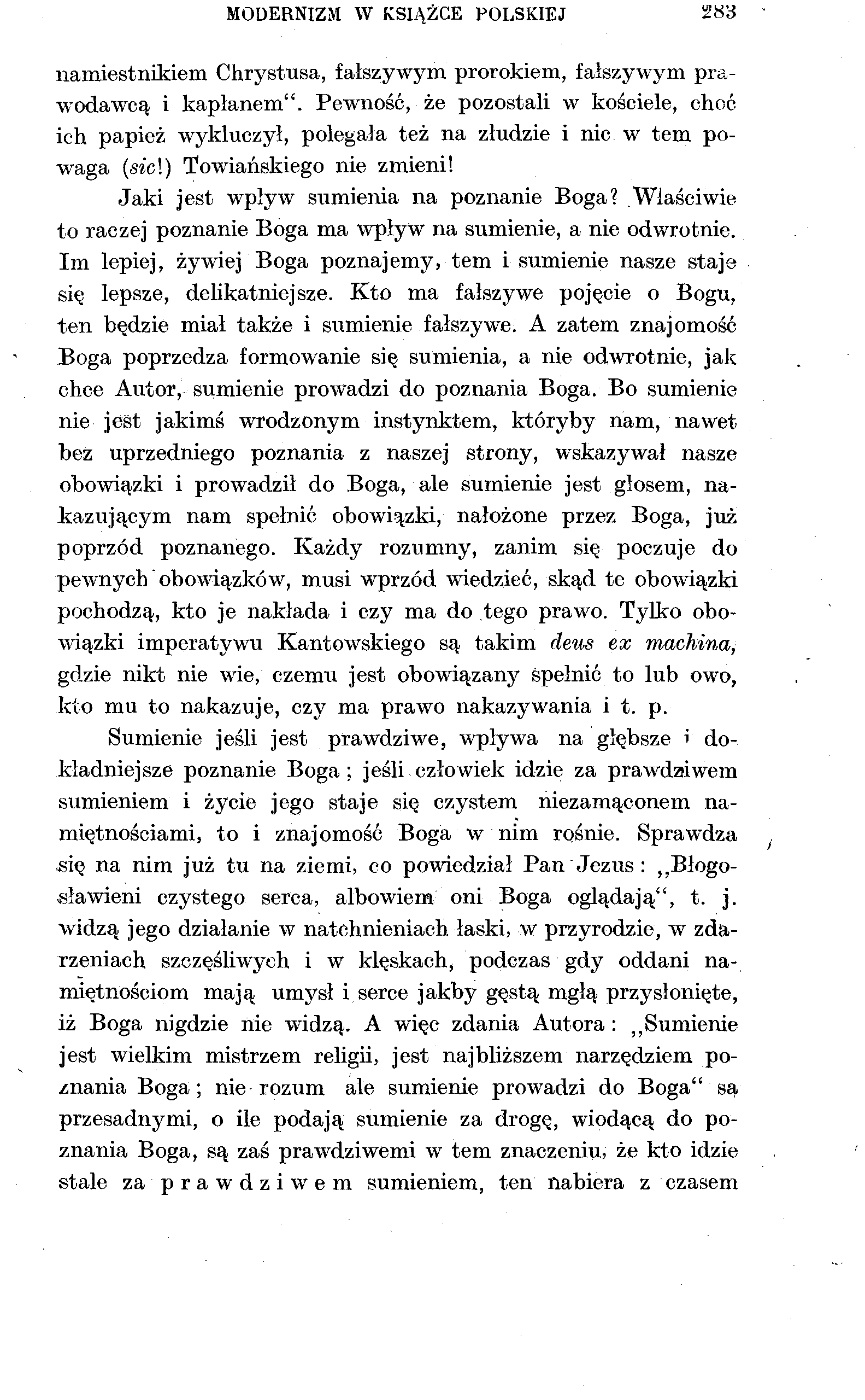 MODERNIZM W KSIĄŻCE POLSKIEJ 283 namiestnikiem Chrystusa, fałszywym prorokiem, fałszywym prawodawcą i kapłanem".