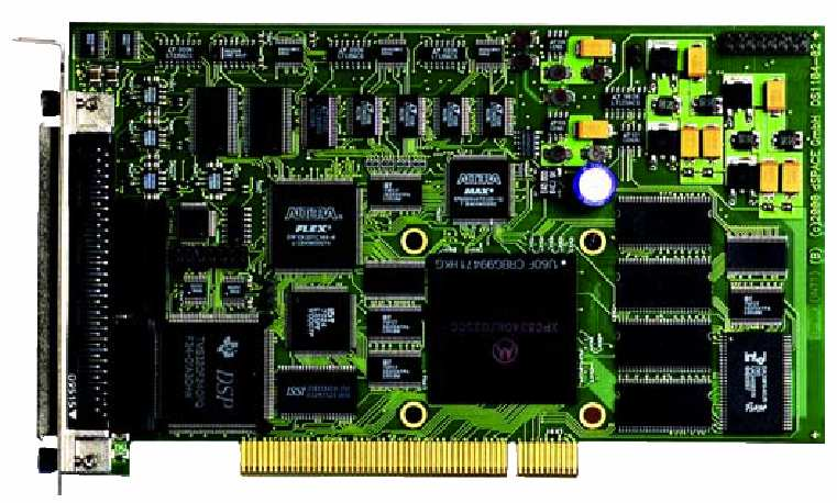 Sterownik modułowy owy - przykład d SPACE 1104 Główny Procesor MPC8240, PowerPC 603e rdzeń, 250 MHz 32 kb wewnętrznej pamięci typu cache Liczniki (32-bitowy licznik zliczający w dół, 4 32-bitowe
