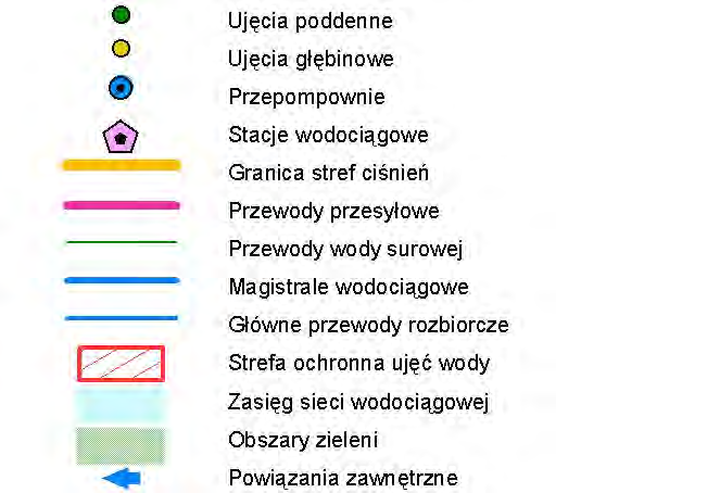 Schemat Nr 57 - Wodociągi 2. KANALIZACJA (Schemat Nr 58) Miasto Stołeczne Warszawa posiada jedną oczyszczalnię ścieków Czajka, usytuowaną na prawym brzegu Wisły, o wydajności 240 tys. m 3 /dn.