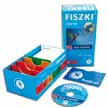 produkty FISZkI 100 100 kartoników specjalne przekładki do nauki w formie quizu poręczny format 100 kartoników FISZkI 300 zintegrowane pudełko do nauki MEMOBOX płyta mini-cd (mp3) plastikowe etui