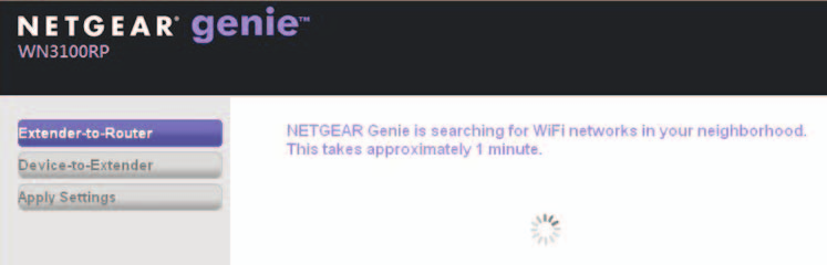 2. Otwórz przeglądarkę. 3. Gdy pojawi się monit, wybierz z listy język. Wyświetli się program NETGEAR genie. 4. Postępuj zgodnie ze wskazówkami, aby połączyć się z siecią Wi-Fi wzmacniacza.