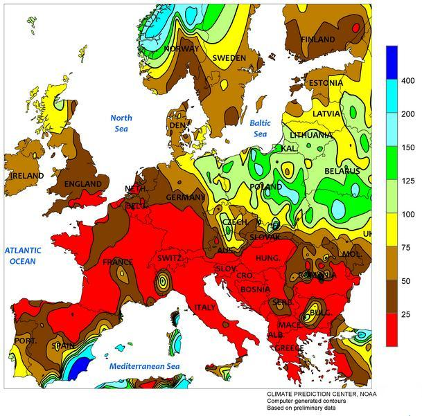 Strona 7 z 8 Odchylenie temperatury od normy w Polsce i innych