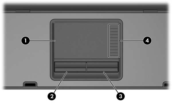 Elementy komputera Urz dzenia wskazuj ce Płytka dotykowa TouchPad (tylko wybrane modele) Element Opis 1 Płytka TouchPad* Umożliwia przesuwanie kursora, a także zaznaczanie oraz aktywowanie obiektów