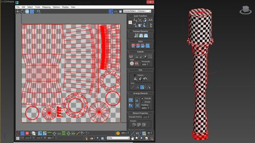 UV mapping modelu low poly UV mapping polega na przeniesieniu modelu 3D na płaszczyznę