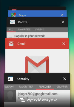 38 Pierwszy tydzień korzystania z nowego telefonu Przełączanie się pomiędzy ostatnio otwartymi aplikacjami W przypadku wykonywania wielu czynności jednocześnie i korzystania z różnych aplikacji w