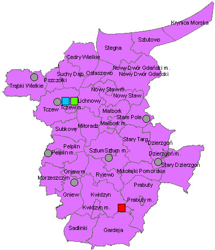 Tabela 7-7 Region Wschodni wykaz obsługiwanych gmin Region Wschodni Liczba ludności 365 079 Regionalna instalacja do przetwarzania komunalnych (MBP, zagospodarowanie zielonych, składowanie)