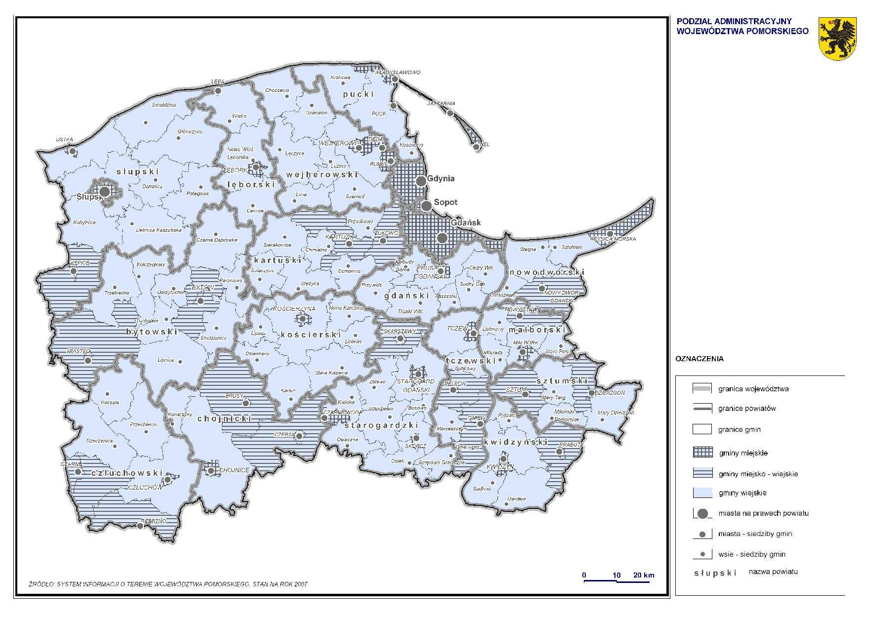 Do opracowania wykorzystano materiały udostępnione przez Departament Rozwoju Regionalnego i Przestrzennego